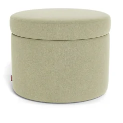 Ottomans-Monte Design Round Storage Ottoman - Fabric