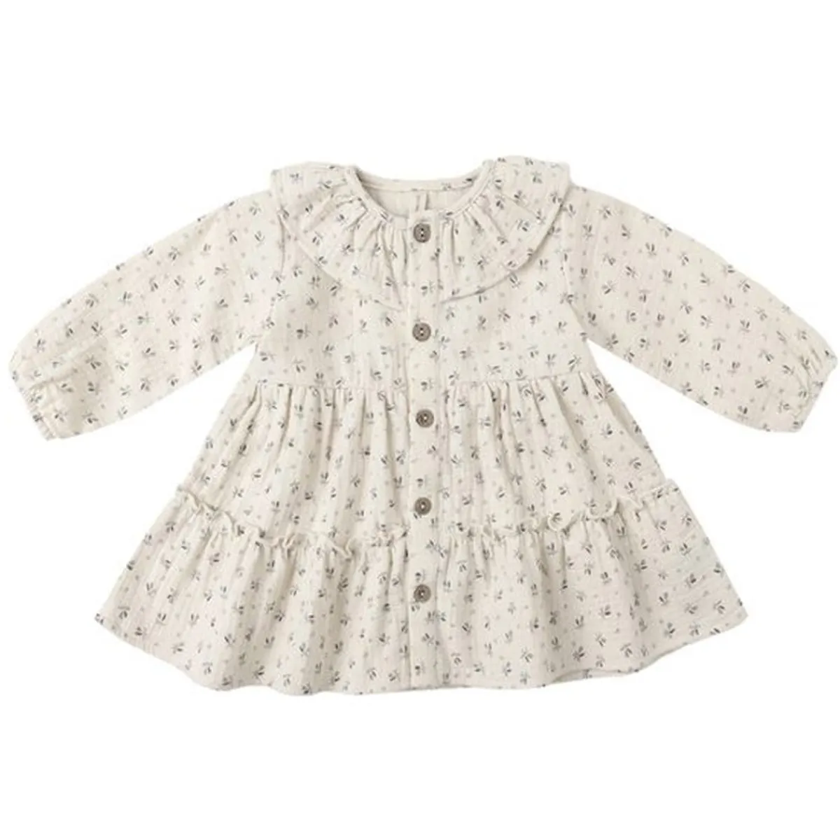 Soft Soles|Perforated Sneakers-Quincy Mae Ruffle Collar Button Dress