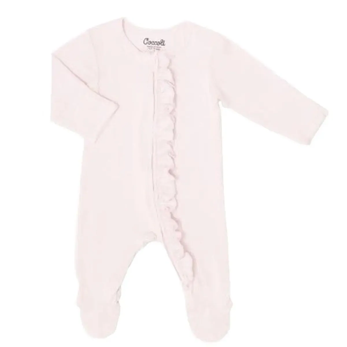Onesies|Sleepers-Coccoli Ruffle Zipper Footie
