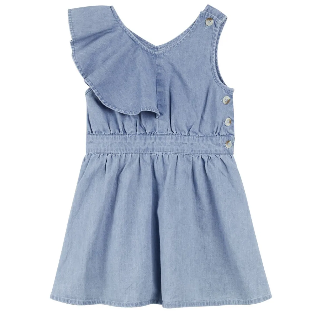 Rompers-miles the label. Ruffled Chambray Romper