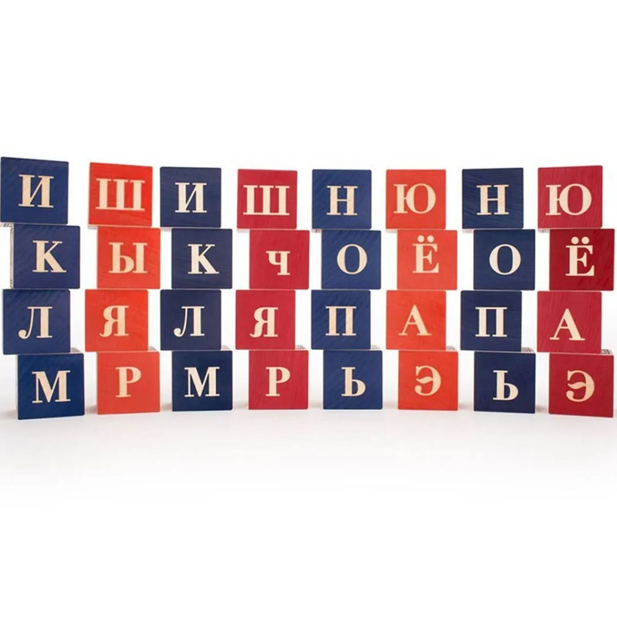 Wooden Toys|Blocks + Shape Sorters-Uncle Goose Russian ABC Blocks