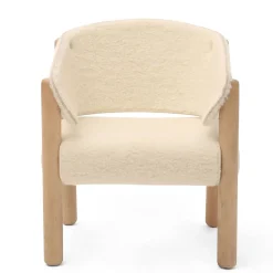 Kids Sofas + Armchairs-Charlie Crane SABA Kids Faux Fur Chair Milk
