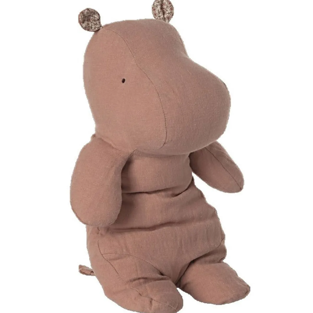 Plush Animals-Maileg Safari Friends - Hippo (Medium) Old Rose