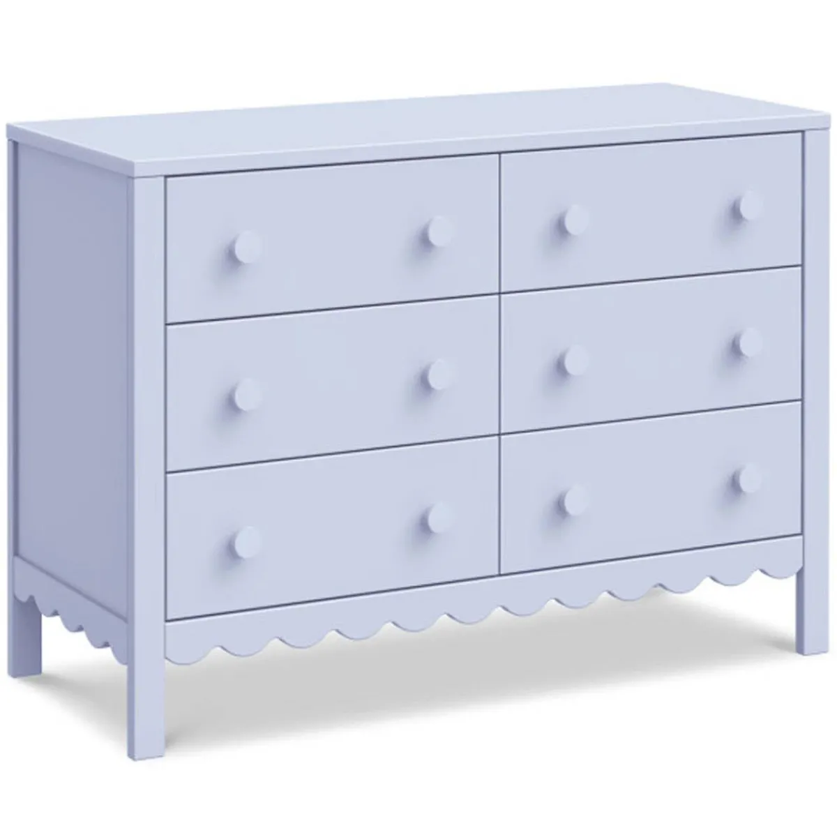 Dressers-DaVinci Sammy Scallop 6 Drawer Dresser