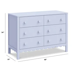 Dressers-DaVinci Sammy Scallop 6 Drawer Dresser