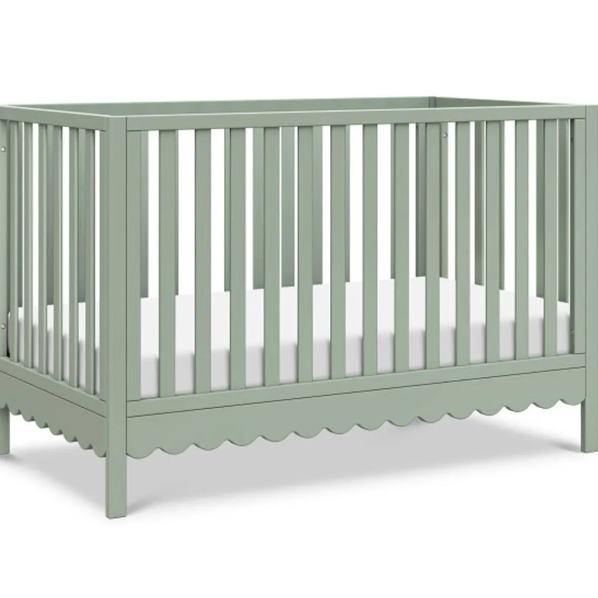Wck Exclusive Furniture|Convertible Cribs-DaVinci Sammy Scallop 4-in-1 Crib - Light Sage