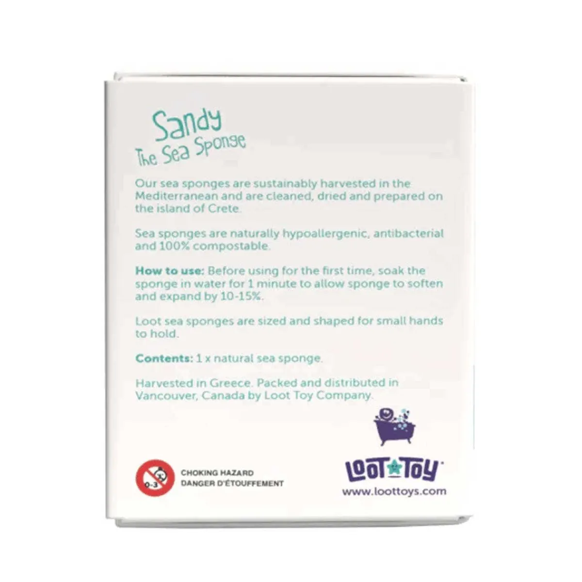Towels + Cloths|Kids Bubble Bath-Loot Sandy the Sea Sponge