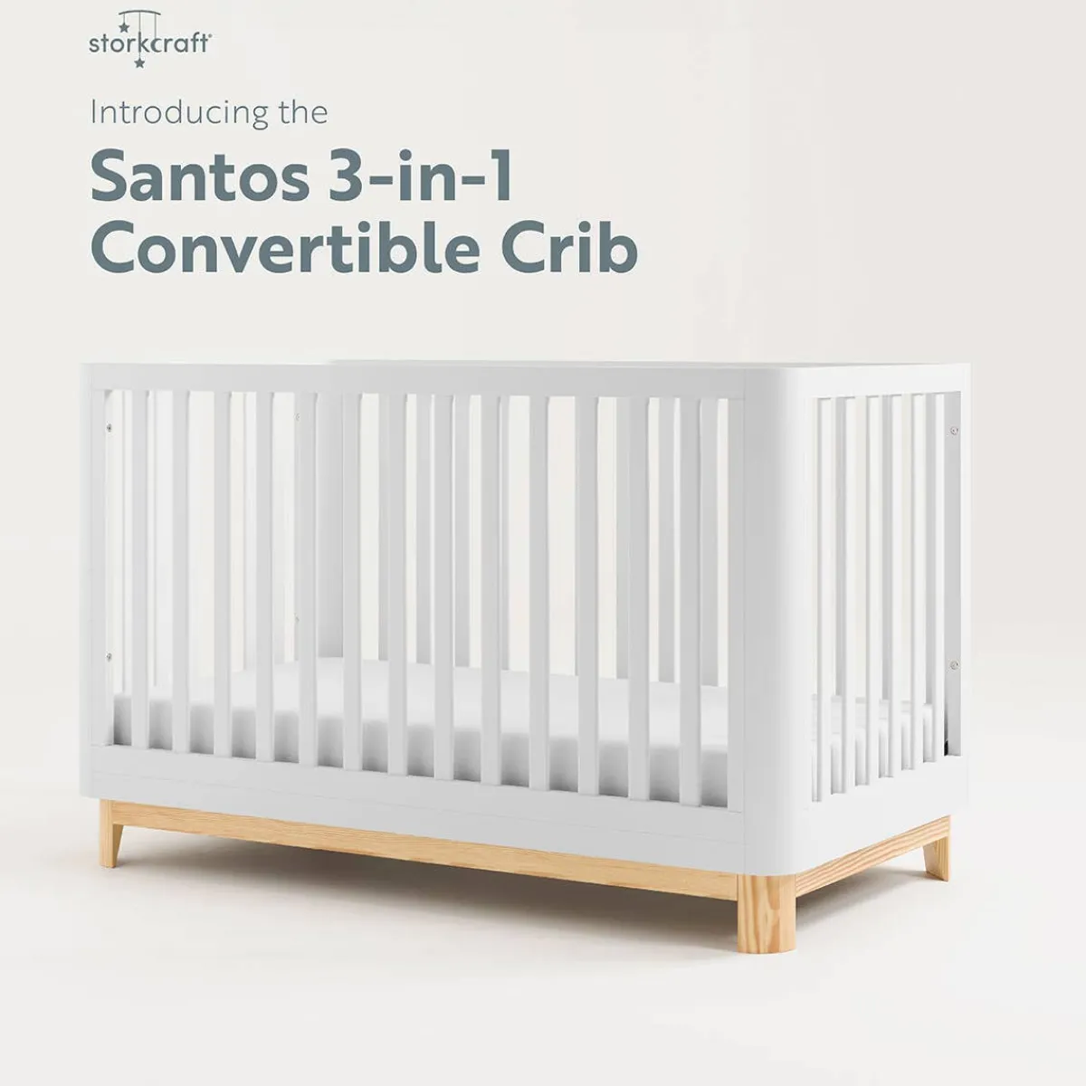 Convertible Cribs-Storkcraft Santos 3-in-1 Convertible Crib