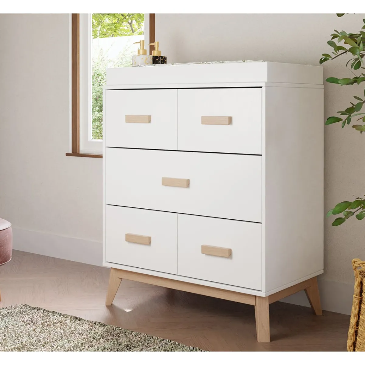 Dressers|Changer Dressers-Babyletto Scoot 3 Drawer Changer Dresser