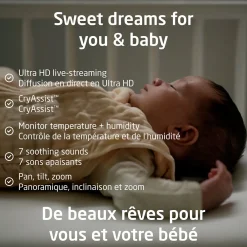 Wifi Monitors|Video Baby Monitors-Maxi-Cosi See Pro 360 Baby Monitor & Parent Unit with CryAssist Technology