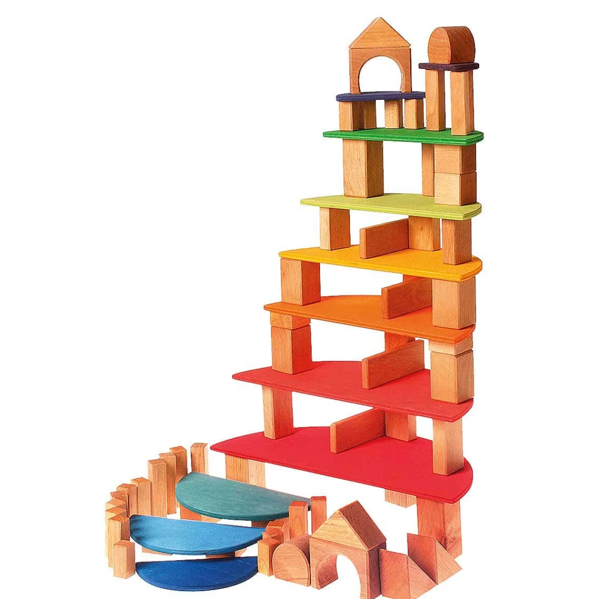 Wooden Toys-Grimm's Semi Circles Rainbow