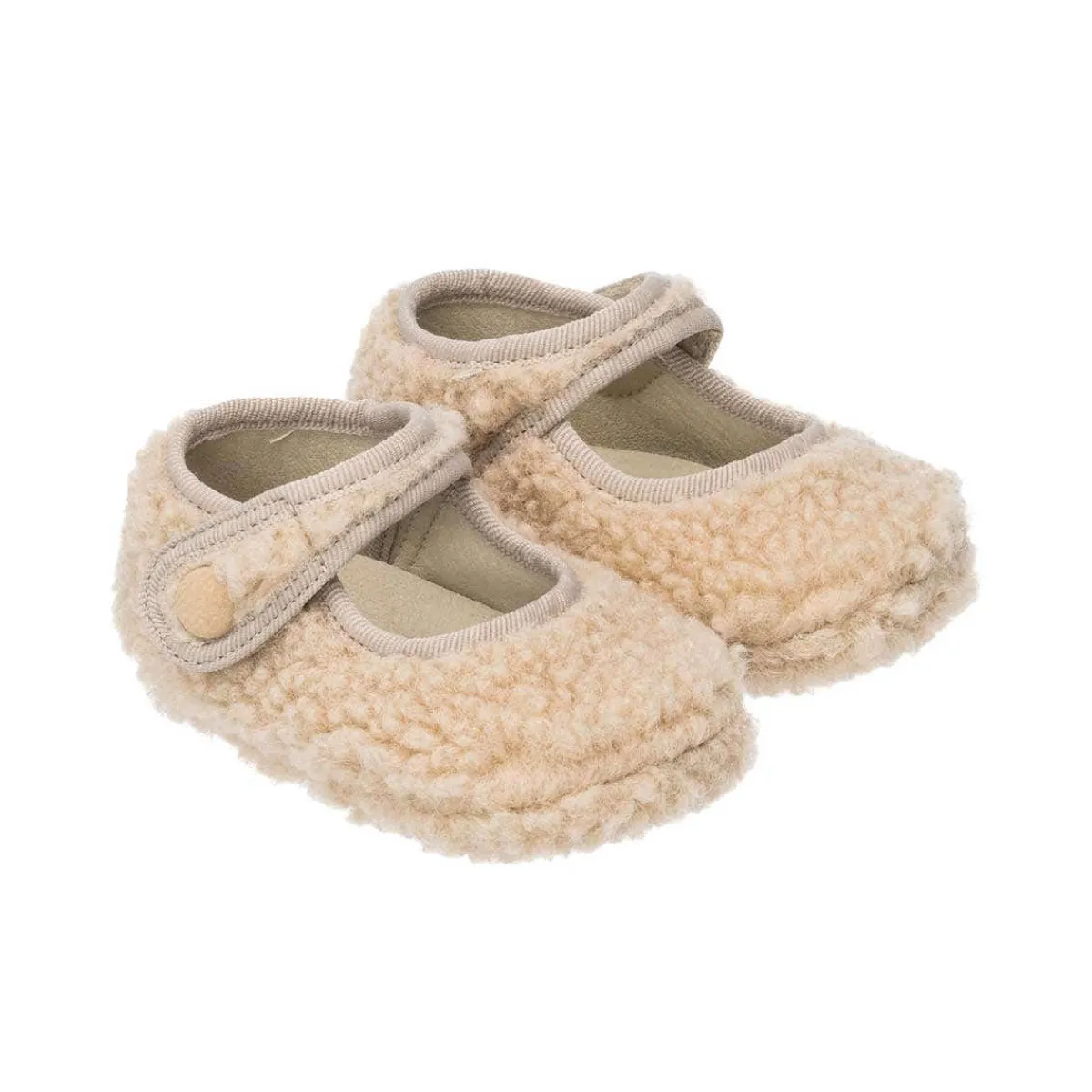 Infant Socks + Booties-Elephantito Shearling Baby Mary Jane