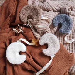 Pacifier Clips|Pacifiers + Clips-The Butter Flying Sherpa Moon Paci Holder