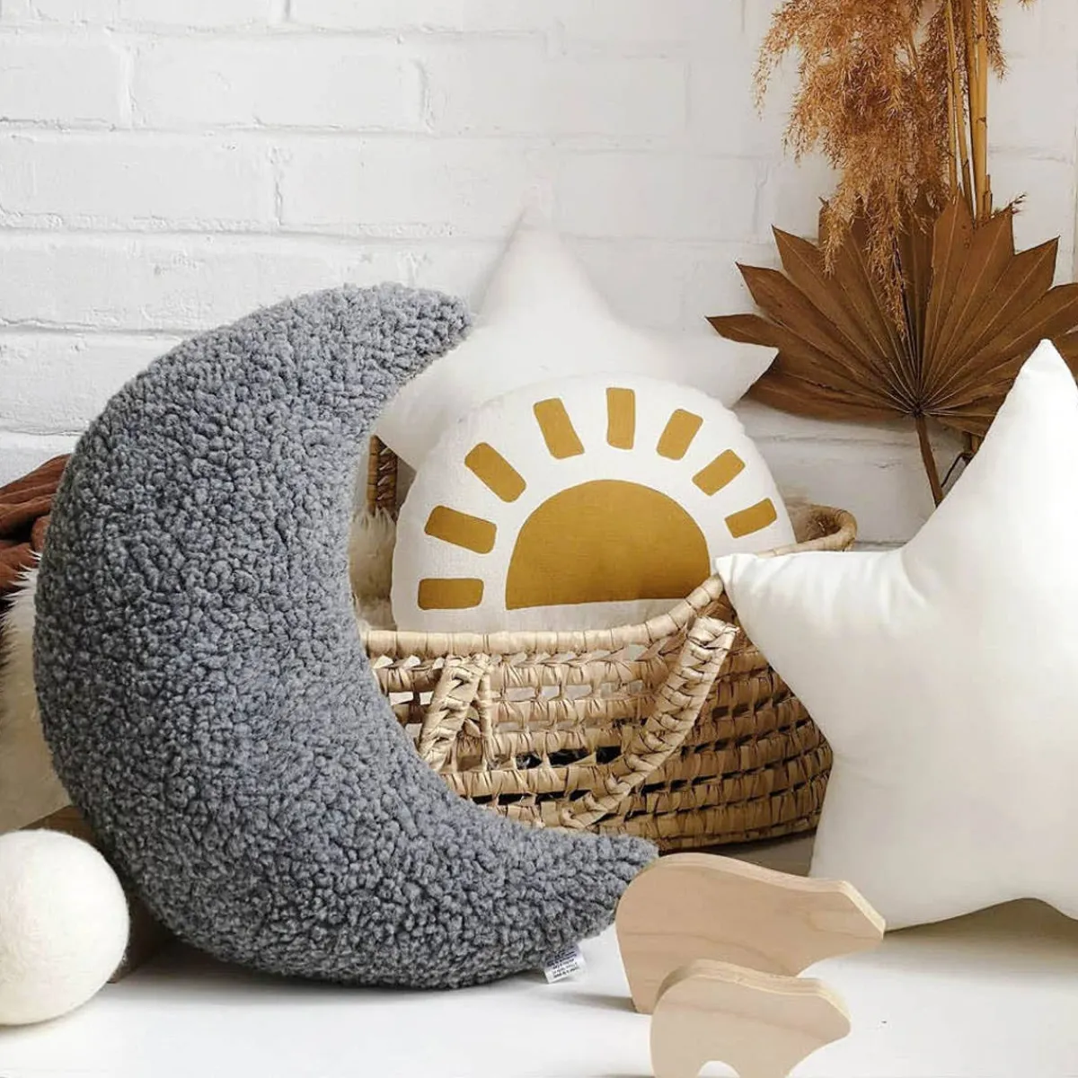 Pillows-The Butter Flying Sherpa Moon Pillow