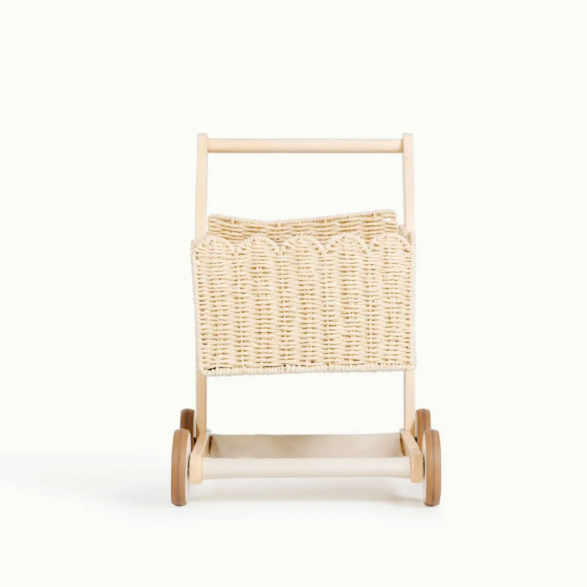 Pretend Play|Wooden Toys-Gathre Shopping Trolley Ivory
