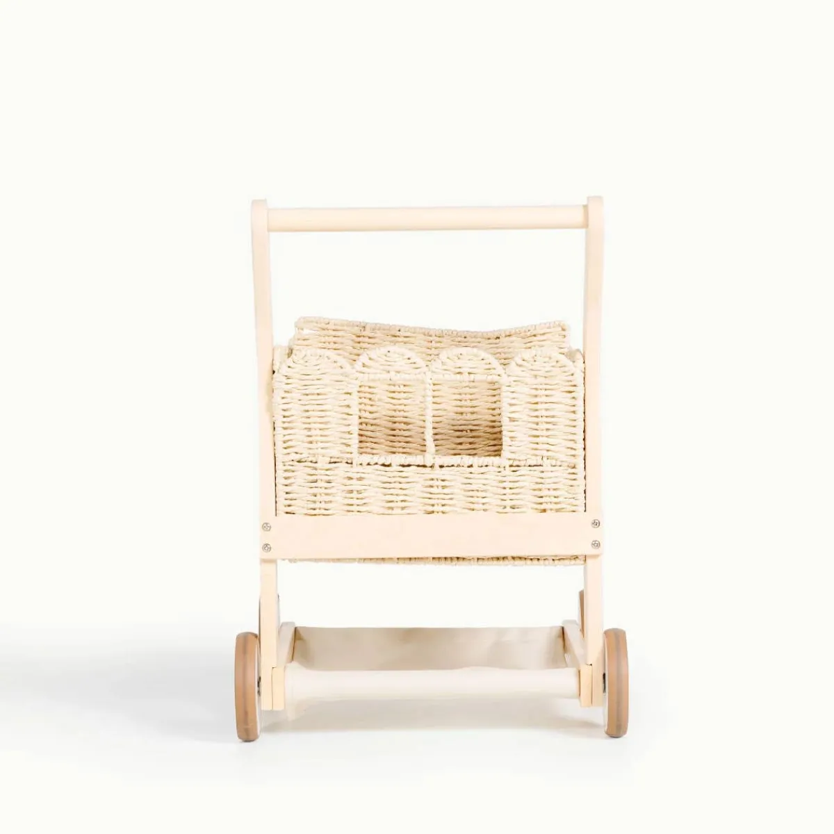 Pretend Play|Wooden Toys-Gathre Shopping Trolley Ivory
