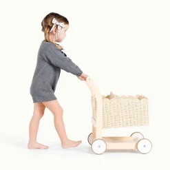 Pretend Play|Wooden Toys-Gathre Shopping Trolley Ivory