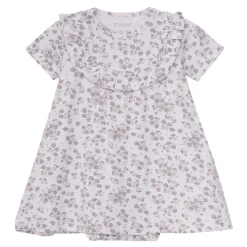 Skirts|Dresses-Fixoni Short Sleeve Dress Grey Lilac