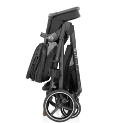 Travel Systems-Evenflo Shyft Intuiti Travel System featuring Revolve180 LiteMax NXT with SensorySoothe Black Shale