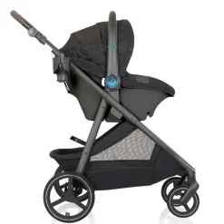 Travel Systems-Evenflo Shyft Intuiti+ Travel System featuring Revolve180 LiteMax NXT with SensorySoothe Dubhan Black