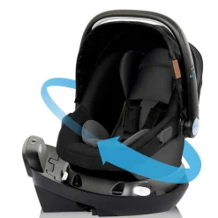 Travel Systems-Evenflo Shyft Intuiti+ Travel System featuring Revolve180 LiteMax NXT with SensorySoothe Dubhan Black