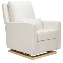 Motorized Gliders|Gliders-Babyletto Sigi Power Glider Recliner with Light Wood Base (Eco-Performance)