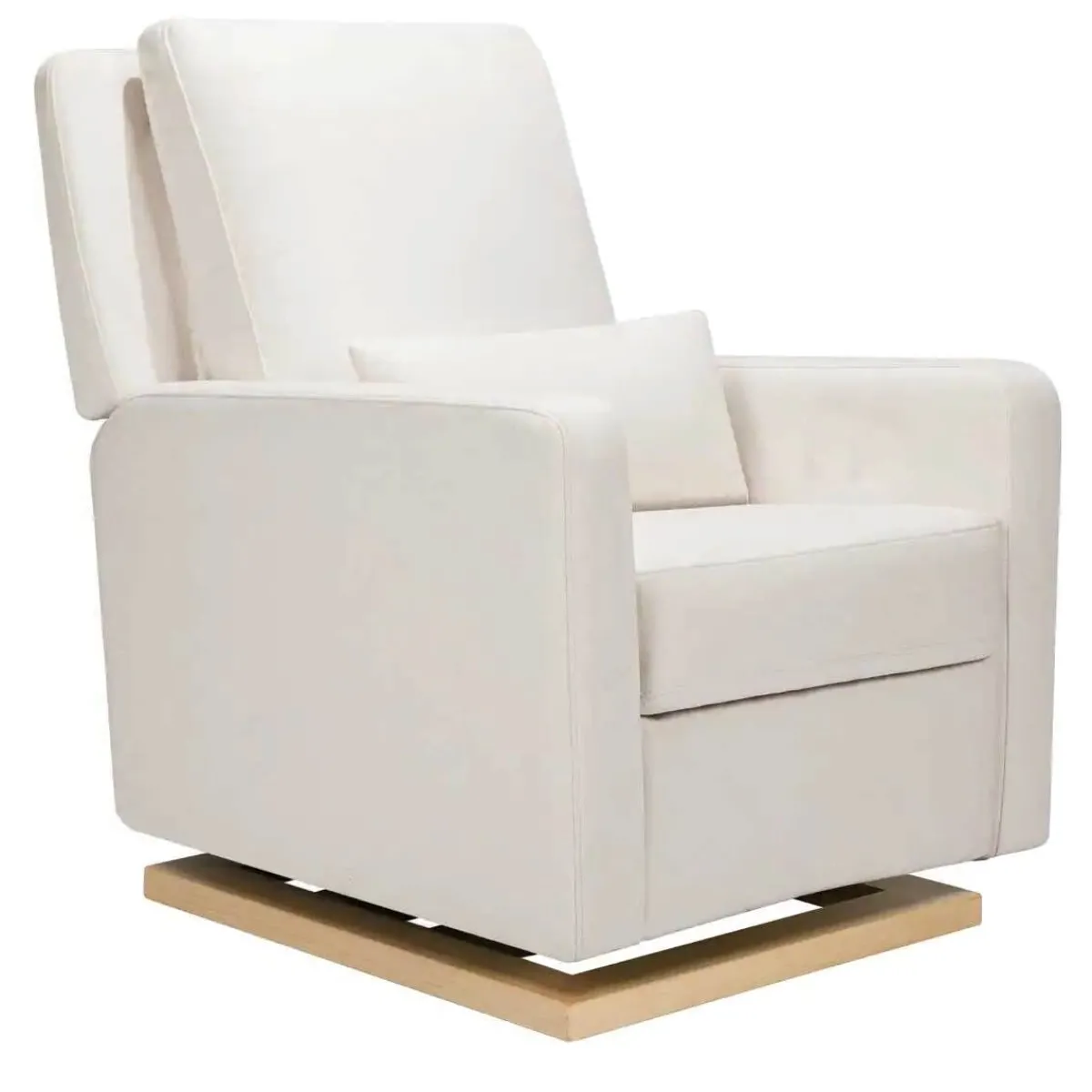 Motorized Gliders|Gliders-Babyletto Sigi Power Glider Recliner with Light Wood Base (Eco-Performance)
