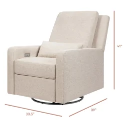 Motorized Gliders|Gliders-Babyletto Sigi Power Glider Recliner with Metal Base (Eco-Performance)