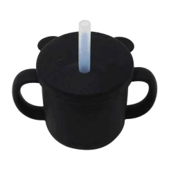 Sippy Cups + Straw Cups-Glitter & Spice Silicone Bear Cup