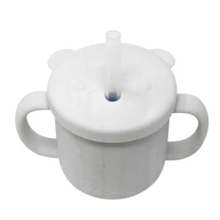 Sippy Cups + Straw Cups-Glitter & Spice Silicone Bear Cup
