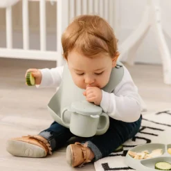 Sippy Cups + Straw Cups-Glitter & Spice Silicone Bear Cup