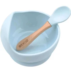 Kids Plates + Bowls|Grip + Suction Dishes-Glitter & Spice Silicone Bowl + Spoon Set