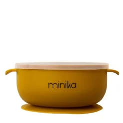 Kids Plates + Bowls|Grip + Suction Dishes-Minika Silicone Bowl with Lid