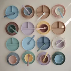 Kids Utensils|Feeding Sets-Mushie Silicone Feeding Spoon (2 Pack)