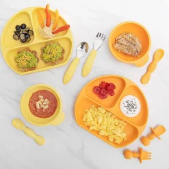 Kids Plates + Bowls|Grip + Suction Dishes-Bumkins Silicone Grip Dish