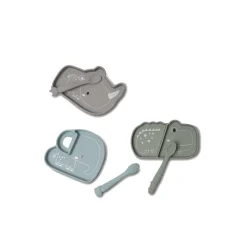 Kids Plates + Bowls|Grip + Suction Dishes-LouLou Lollipop Silicone Snack Plate