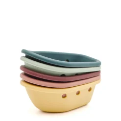 Stack + Nest Toys|Bath Toys-Nouka Silicone Stacking Boats