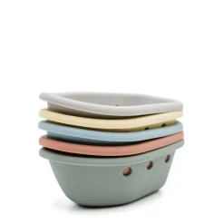 Stack + Nest Toys|Bath Toys-Nouka Silicone Stacking Boats