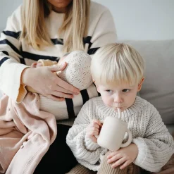 Kids Drinkware|Sippy Cups + Straw Cups-Mushie Silicone Training Cup + Straw