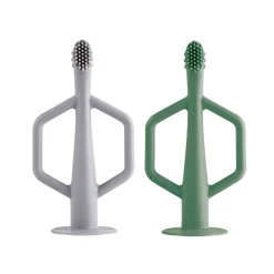 Oral Care-Tiny Twinkle Silicone Training Toothbrush (2 Pack)