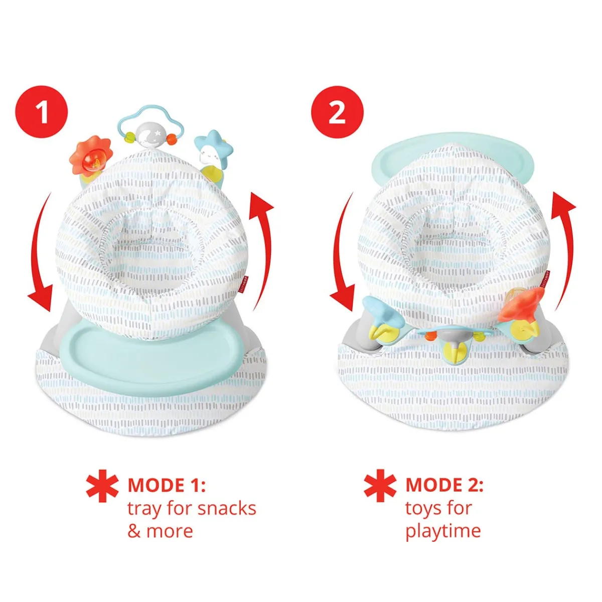 Floor Seats-Skip Hop Silver Lining Cloud 2-in-1 Activity Floor Seat