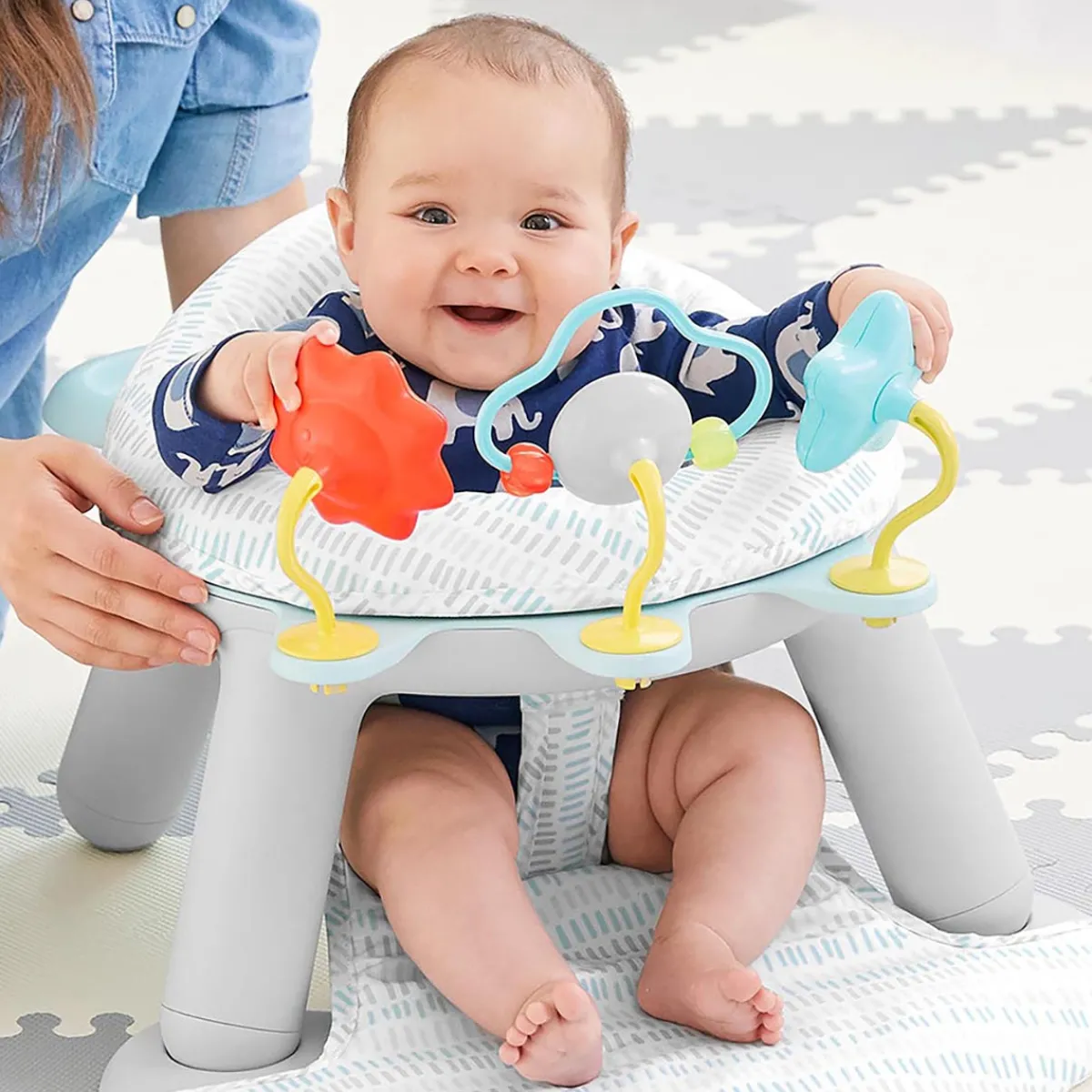 Floor Seats-Skip Hop Silver Lining Cloud 2-in-1 Activity Floor Seat
