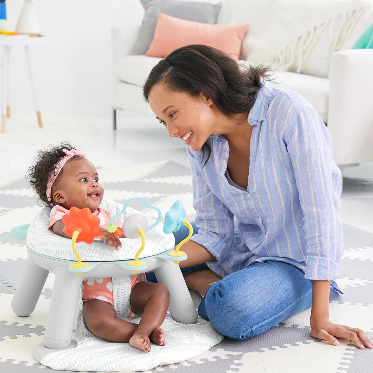 Floor Seats-Skip Hop Silver Lining Cloud 2-in-1 Activity Floor Seat
