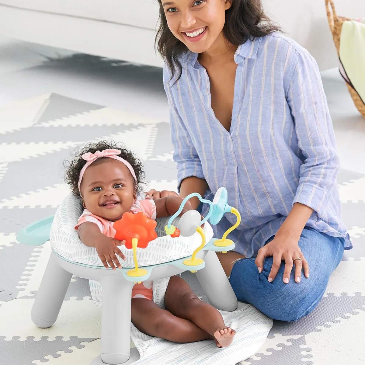 Floor Seats-Skip Hop Silver Lining Cloud 2-in-1 Activity Floor Seat