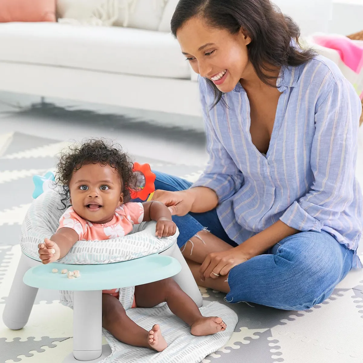 Floor Seats-Skip Hop Silver Lining Cloud 2-in-1 Activity Floor Seat
