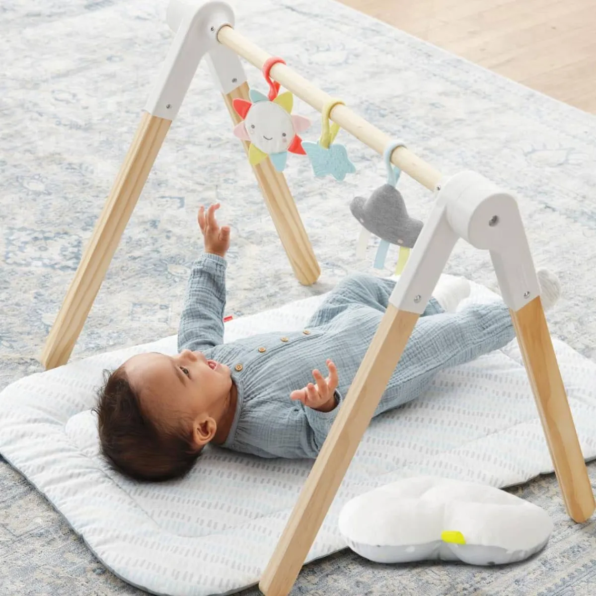 Activity Gyms-Skip Hop Silver Lining Cloud Wooden Activity Gym