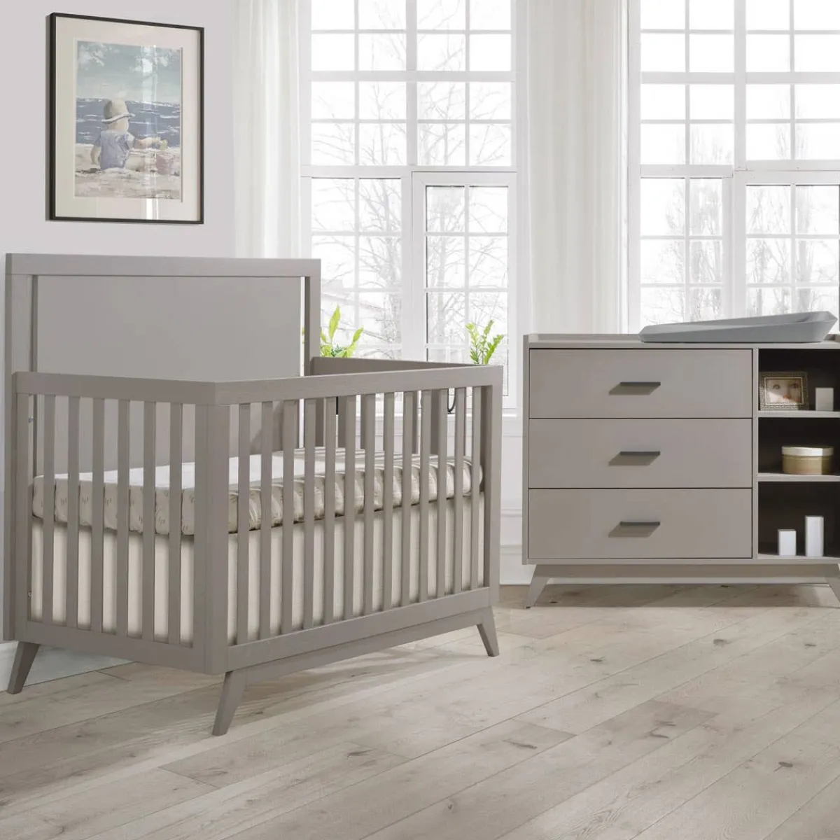 Dressers|Changer Dressers-Tulip Sissi Convertible Crib & Combo Drawer