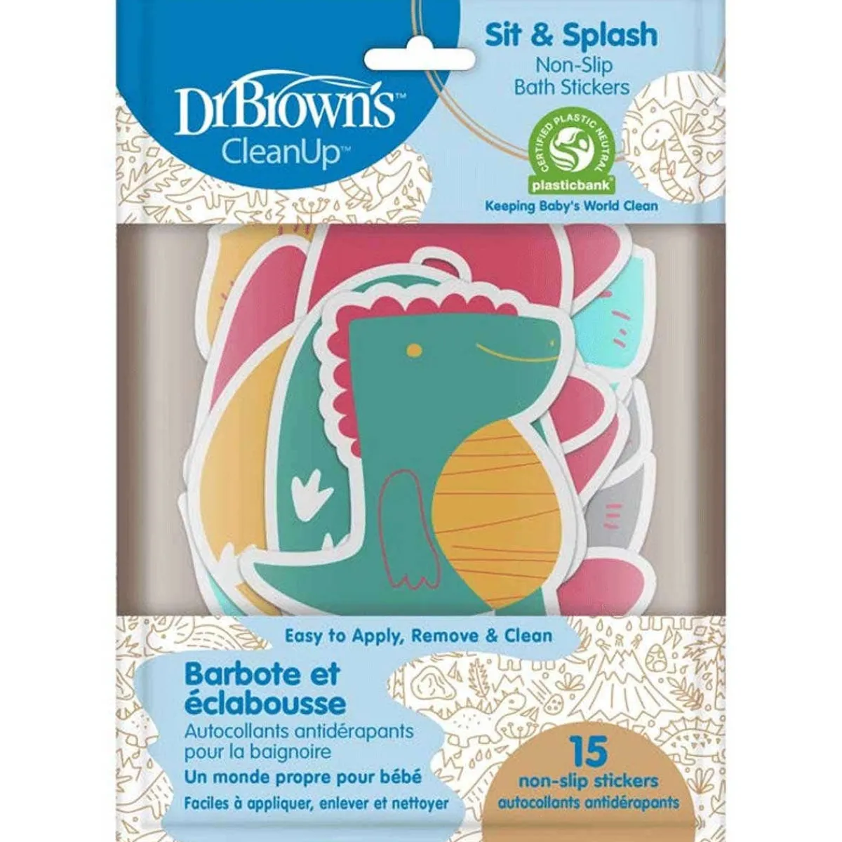 Bath Toys-Dr. Brown's Sit & Splash Non-Slip Bath Stickers