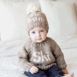 Soft Soles|Perforated Sneakers-Huggalugs Ski Bum Sweater Pebble