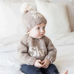 Soft Soles|Perforated Sneakers-Huggalugs Ski Bum Sweater Pebble